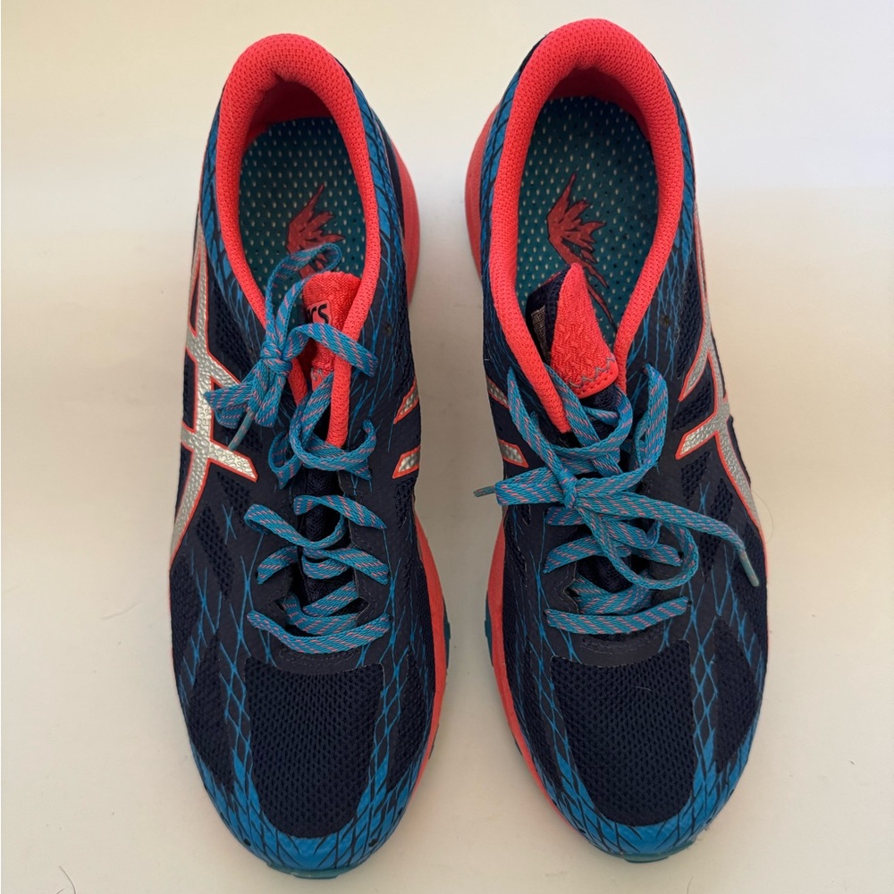 ASICS Women's Gel Fujitrabuco 5 Athletic Running Shoe, Navy/Coral, Size 11 - Picture 6 of 9